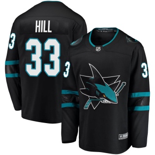 Men's Adin Hill San Jose Sharks Fanatics Branded Alternate Jersey - Breakaway Black