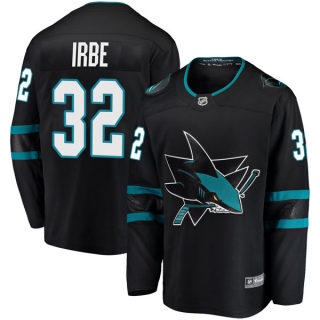 Men's Arturs Irbe San Jose Sharks Fanatics Branded Alternate Jersey - Breakaway Black