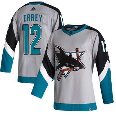 Men's Bob Errey San Jose Sharks Adidas 2020/21 Reverse Retro Jersey - Authentic Gray