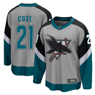 Men's Craig Coxe San Jose Sharks Fanatics Branded 2020/21 Special Edition Jersey - Breakaway Gray
