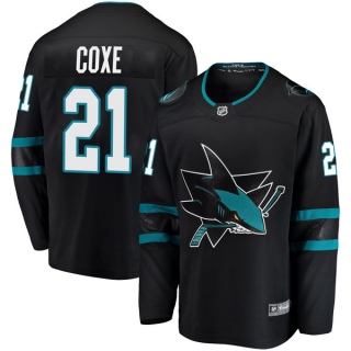 Men's Craig Coxe San Jose Sharks Fanatics Branded Alternate Jersey - Breakaway Black