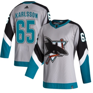 Men's Erik Karlsson San Jose Sharks Adidas 2020/21 Reverse Retro Jersey - Authentic Gray
