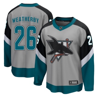 Men's Jasper Weatherby San Jose Sharks Fanatics Branded 2020/21 Special Edition Jersey - Breakaway Gray