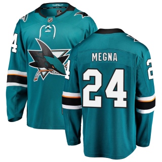 Men's Jaycob Megna San Jose Sharks Fanatics Branded Home Jersey - Breakaway Teal