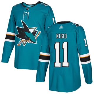 Men's Kelly Kisio San Jose Sharks Adidas Home Jersey - Authentic Teal