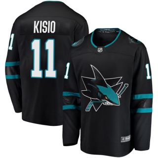 Men's Kelly Kisio San Jose Sharks Fanatics Branded Alternate Jersey - Breakaway Black