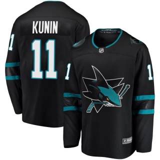 Men's Luke Kunin San Jose Sharks Fanatics Branded Alternate Jersey - Breakaway Black