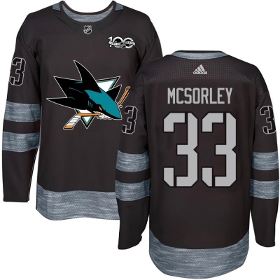 Men's Marty Mcsorley San Jose Sharks 1917- 100th Anniversary Jersey - Authentic Black