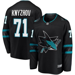 Men's Nikolai Knyzhov San Jose Sharks Fanatics Branded Alternate Jersey - Breakaway Black