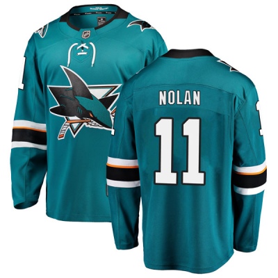 Men's Owen Nolan San Jose Sharks Fanatics Branded Home Jersey - Breakaway Teal