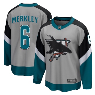 Men's Ryan Merkley San Jose Sharks Fanatics Branded 2020/21 Special Edition Jersey - Breakaway Gray