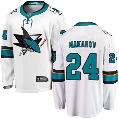 Men's Sergei Makarov San Jose Sharks Fanatics Branded Away Jersey - Breakaway White