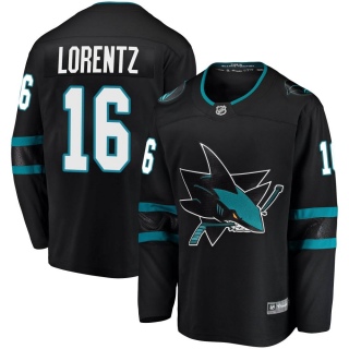 Men's Steven Lorentz San Jose Sharks Fanatics Branded Alternate Jersey - Breakaway Black