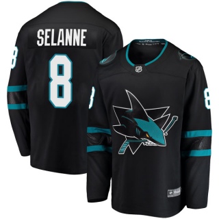 Men's Teemu Selanne San Jose Sharks Fanatics Branded Alternate Jersey - Breakaway Black