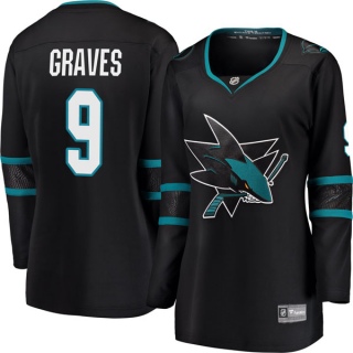 Women's Adam Graves San Jose Sharks Fanatics Branded Alternate Jersey - Breakaway Black