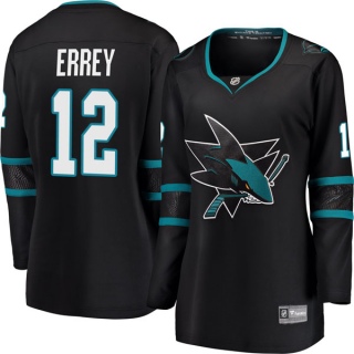 Women's Bob Errey San Jose Sharks Fanatics Branded Alternate Jersey - Breakaway Black