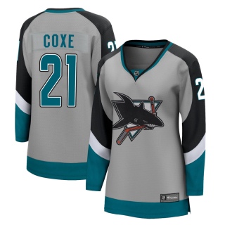 Women's Craig Coxe San Jose Sharks Fanatics Branded 2020/21 Special Edition Jersey - Breakaway Gray