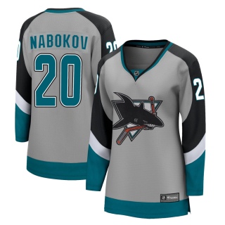 Women's Evgeni Nabokov San Jose Sharks Fanatics Branded 2020/21 Special Edition Jersey - Breakaway Gray