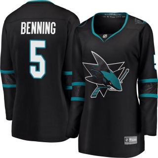 Women's Matt Benning San Jose Sharks Fanatics Branded Alternate Jersey - Breakaway Black