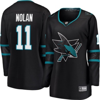 Women's Owen Nolan San Jose Sharks Fanatics Branded Alternate Jersey - Breakaway Black