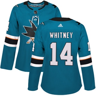 Women's Ray Whitney San Jose Sharks Adidas Home Jersey - Authentic Teal