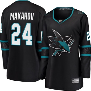 Women's Sergei Makarov San Jose Sharks Fanatics Branded Alternate Jersey - Breakaway Black