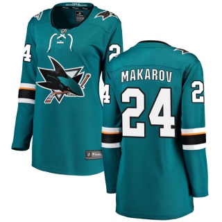 Women's Sergei Makarov San Jose Sharks Fanatics Branded Home Jersey - Breakaway Teal