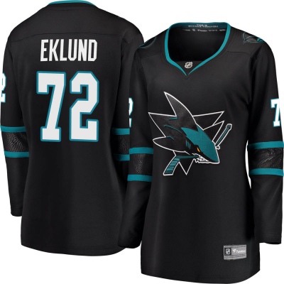 Women's William Eklund San Jose Sharks Fanatics Branded Alternate Jersey - Breakaway Black