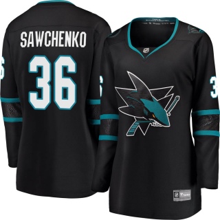 Women's Zach Sawchenko San Jose Sharks Fanatics Branded Alternate Jersey - Breakaway Black