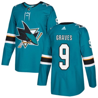 Youth Adam Graves San Jose Sharks Adidas Home Jersey - Authentic Teal