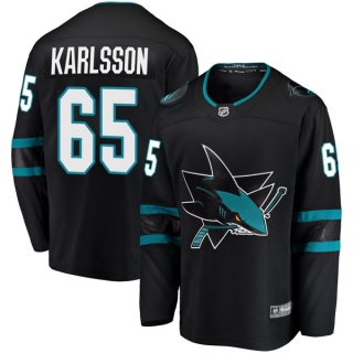 Youth Erik Karlsson San Jose Sharks Fanatics Branded Alternate Jersey - Breakaway Black