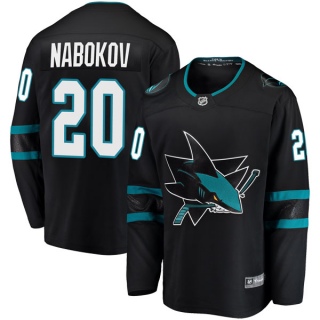 Youth Evgeni Nabokov San Jose Sharks Fanatics Branded Alternate Jersey - Breakaway Black