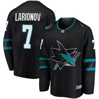 Youth Igor Larionov San Jose Sharks Fanatics Branded Alternate Jersey - Breakaway Black