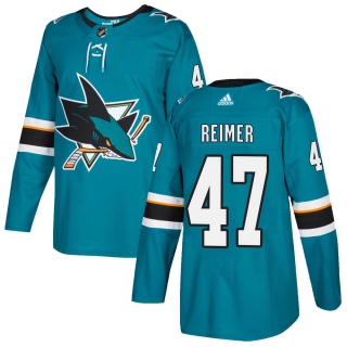 Youth James Reimer San Jose Sharks Adidas Home Jersey - Authentic Teal
