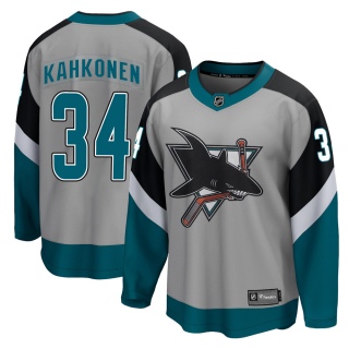 Youth Kaapo Kahkonen San Jose Sharks Fanatics Branded 2020/21 Special Edition Jersey - Breakaway Gray