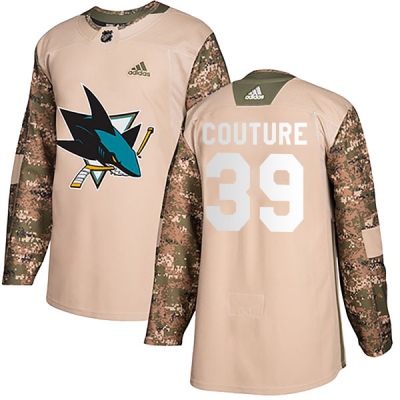 Youth Logan Couture San Jose Sharks Adidas Veterans Day Practice Jersey - Authentic Camo