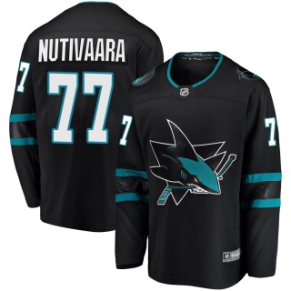 Youth Markus Nutivaara San Jose Sharks Fanatics Branded Alternate Jersey - Breakaway Black
