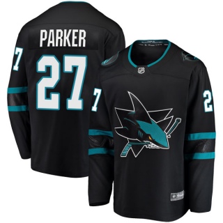 Youth Scott Parker San Jose Sharks Fanatics Branded Alternate Jersey - Breakaway Black