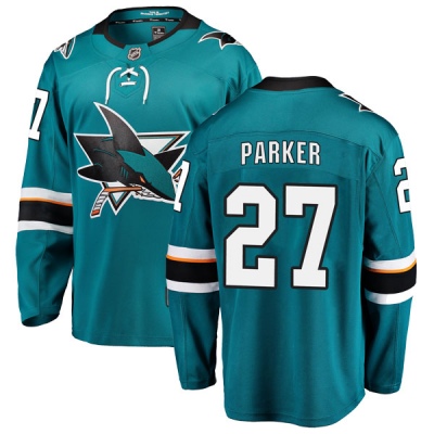 Youth Scott Parker San Jose Sharks Fanatics Branded Home Jersey - Breakaway Teal