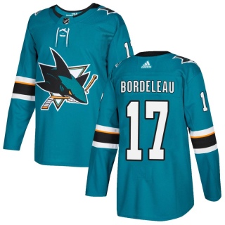Youth Thomas Bordeleau San Jose Sharks Adidas Home Jersey - Authentic Teal